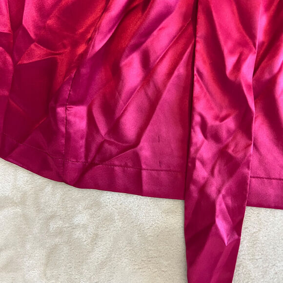 VTG Victorias Secret Angels Robe Womens OS Pink Satin Kimono Glam Lounge Y2K - Picture 14 of 15